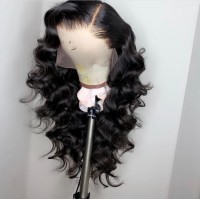 Full Density 130% 150% 180% Human Hair Lace Front Wig,Unprocessed Brazilian Wave 360 Lace Wig