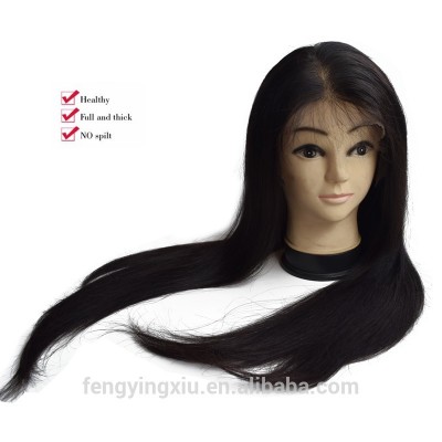 High quality natural black human hair lace front wig wholesale lace front wig human hair